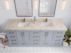 Boston 84 in. W x 22 in. D Double Sink Bathroom Vanity - photo 36
