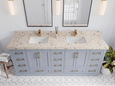 Boston 84 in. W x 22 in. D Double Sink Bathroom Vanity