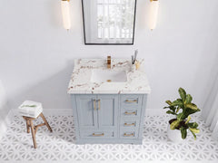 Boston 36 in. W x 22 in. D Center Sink Bathroom Vanity - photo 22
