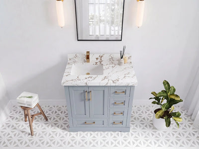 Boston 36 in. W x 22 in. D Left Offset Sink Bathroom Vanity