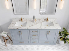 Boston 72 in. W x 22 in. D Double Sink Bathroom Vanity - photo 21