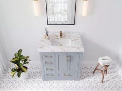 Boston 36 in. W x 22 in. D Center Sink Bathroom Vanity - photo 22