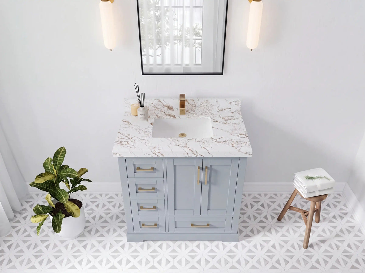 Boston 36 in. W x 22 in. D Center Sink Bathroom Vanity
