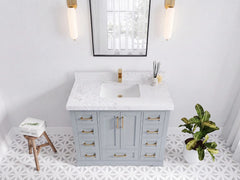 Boston 42 in. W x 22 in. D Single Sink Bathroom Vanity - photo 22