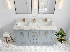 Boston 60 in. W x 22 in. D Double Sink Bathroom Vanity - photo 36