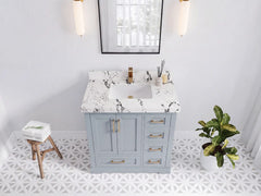Boston 36 in. W x 22 in. D Center Sink Bathroom Vanity - photo 24