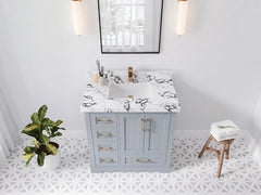 Boston 36 in. W x 22 in. D Center Sink Bathroom Vanity - photo 23