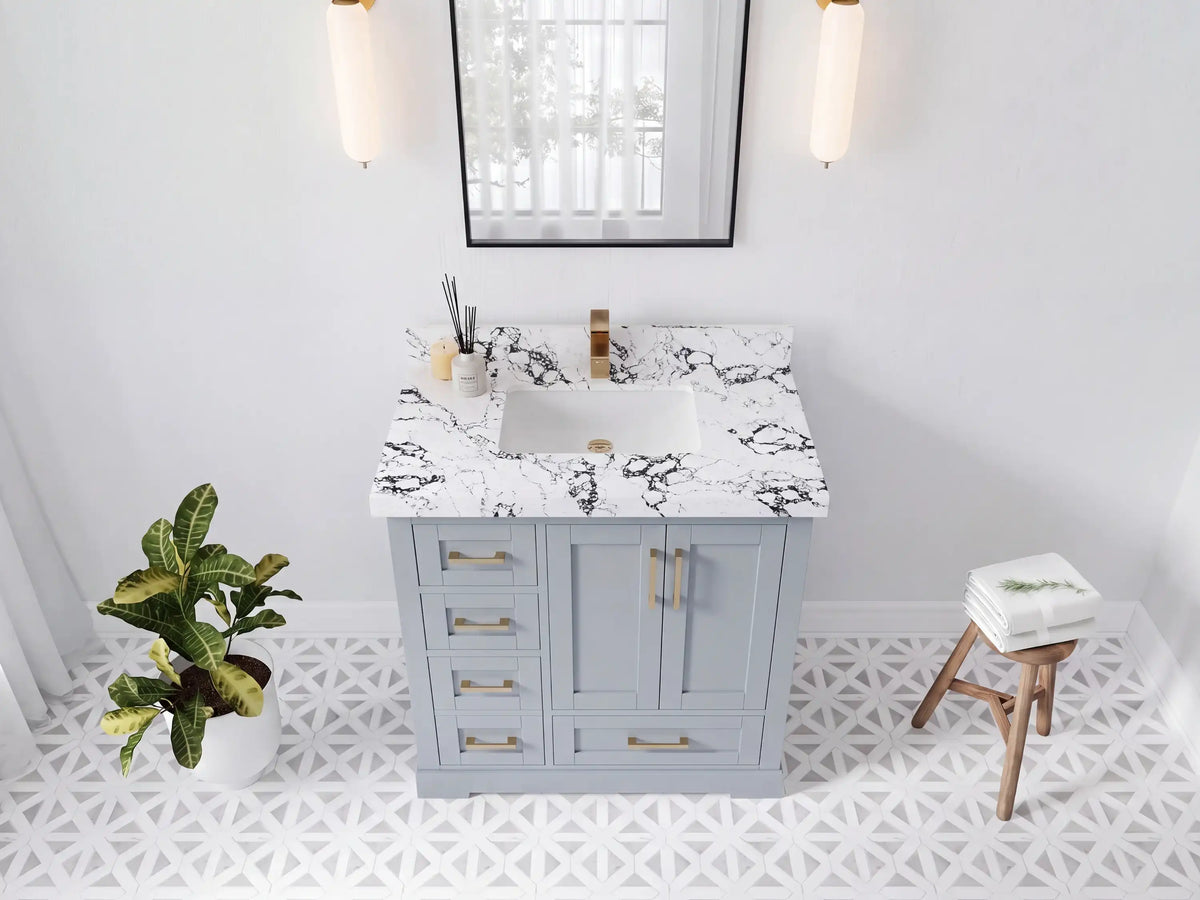 Boston 36 in. W x 22 in. D Center Sink Bathroom Vanity
