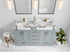 Boston 60 in. W x 22 in. D Double Sink Bathroom Vanity - photo 21