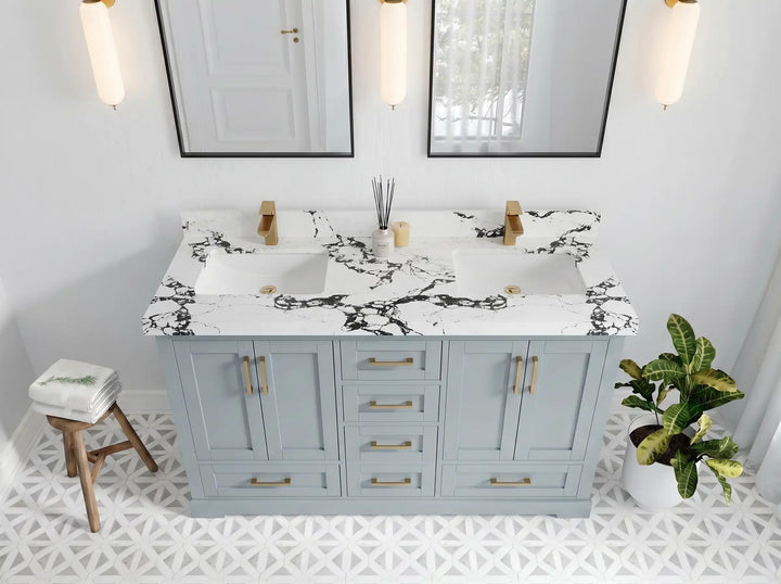 Boston 60 in. W x 22 in. D Double Sink Bathroom Vanity - photo 22