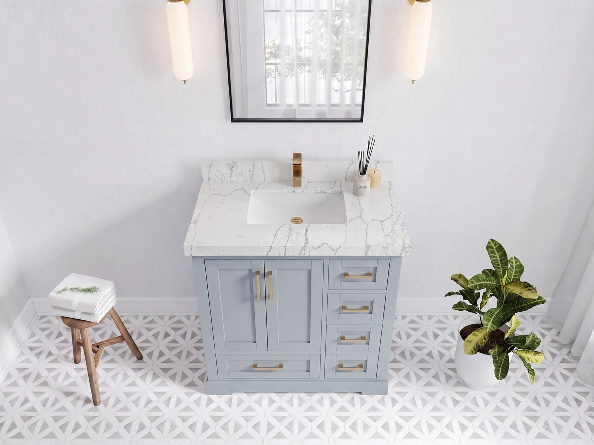 Boston 36 in. W x 22 in. D Center Sink Bathroom Vanity