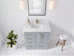 Boston 36 in. W x 22 in. D Center Sink Bathroom Vanity - photo 28