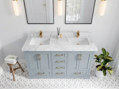 Boston 60 in. W x 22 in. D Double Sink Bathroom Vanity - photo 22