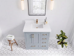 Boston 36 in. W x 22 in. D Center Sink Bathroom Vanity - photo 6