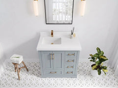 Boston 36 in. W x 22 in. D Left Offset Sink Bathroom Vanity - photo 5