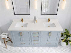 Boston 72 in. W x 22 in. D Double Sink Bathroom Vanity - photo 5