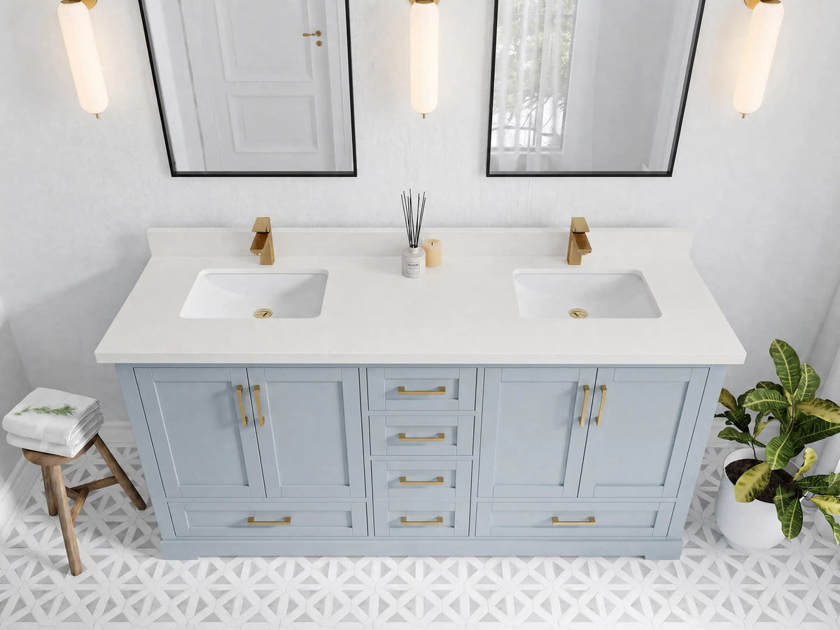 Boston 72 in. W x 22 in. D Double Sink Bathroom Vanity