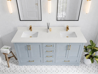 Boston 72 in. W x 22 in. D Double Sink Bathroom Vanity