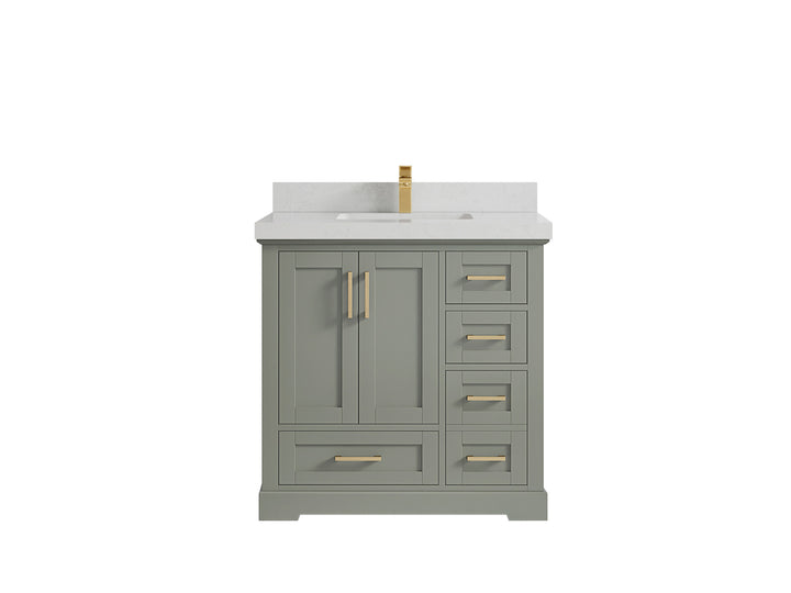 Boston 36 in. W x 22 in. D Center Sink Bathroom Vanity - photo 15