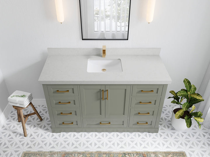 Boston 60 in. W x 22 in. D Single Sink Bathroom Vanity - photo 15