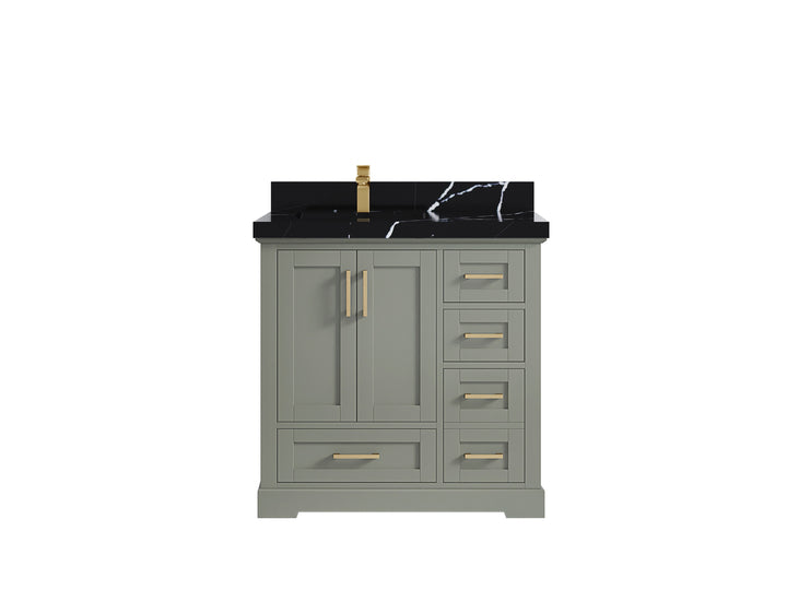 Boston 36 in. W x 22 in. D Left Offset Sink Bathroom Vanity - photo 18