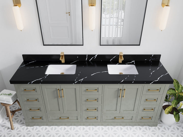Boston 84 in. W x 22 in. D Double Sink Bathroom Vanity - photo 17