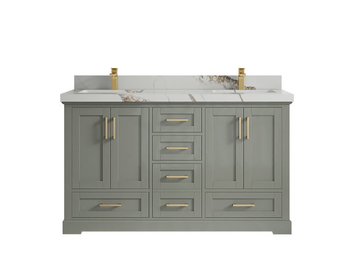 Boston 60 in. W x 22 in. D Double Sink Bathroom Vanity - photo 20