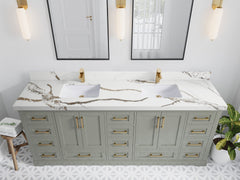 Boston 84 in. W x 22 in. D Double Sink Bathroom Vanity - photo 19