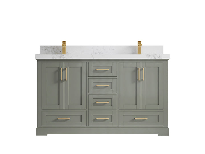 Boston 60 in. W x 22 in. D Double Sink Bathroom Vanity - photo 24