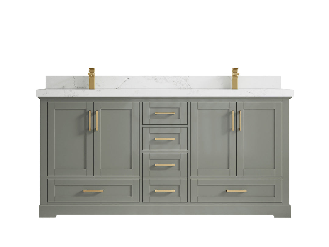 Boston 72 in. W x 22 in. D Double Sink Bathroom Vanity