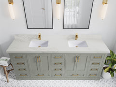 Boston 84 in. W x 22 in. D Double Sink Bathroom Vanity - photo 23