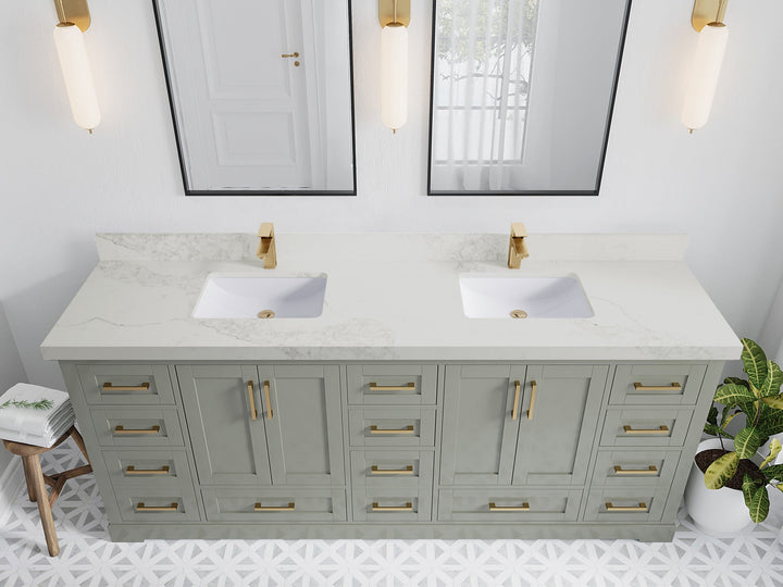 Boston 84 in. W x 22 in. D Double Sink Bathroom Vanity - photo 23