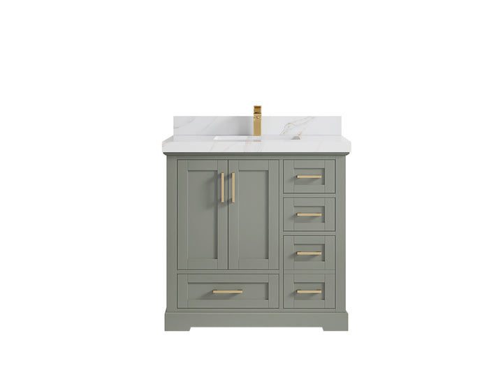 Boston 36 in. W x 22 in. D Center Sink Bathroom Vanity - photo 25