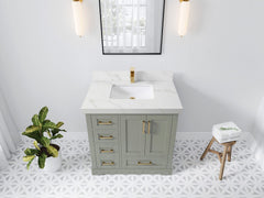 Boston 36 in. W x 22 in. D Center Sink Bathroom Vanity - photo 24