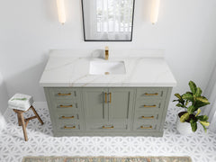 Boston 60 in. W x 22 in. D Single Sink Bathroom Vanity - photo 25