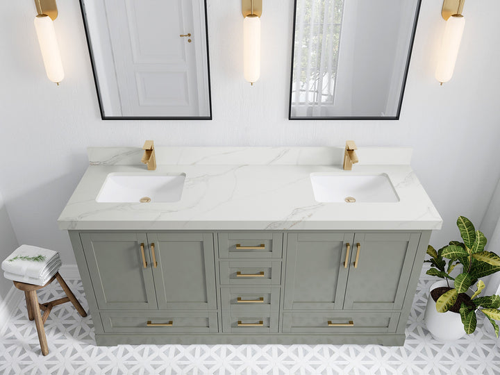 Boston 72 in. W x 22 in. D Double Sink Bathroom Vanity - photo 25