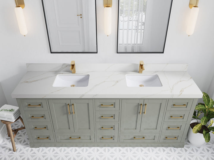 Boston 84 in. W x 22 in. D Double Sink Bathroom Vanity - photo 25