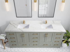 Boston 84 in. W x 22 in. D Double Sink Bathroom Vanity - photo 43