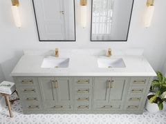 Boston 84 in. W x 22 in. D Double Sink Bathroom Vanity - photo 45