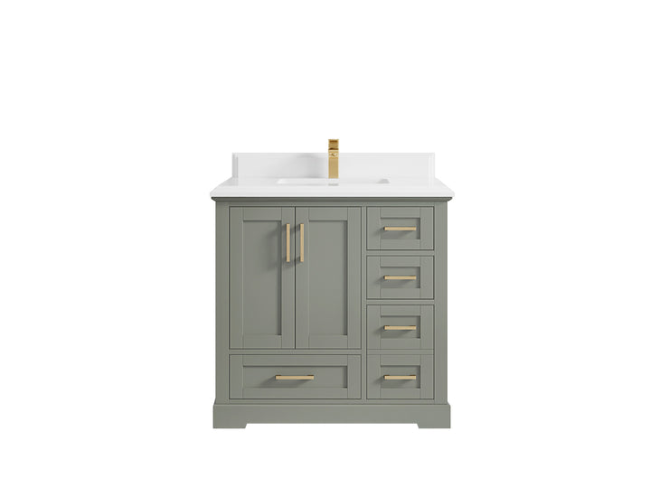 Boston 36 in. W x 22 in. D Center Sink Bathroom Vanity - photo 47