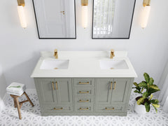 Boston 60 in. W x 22 in. D Double Sink Bathroom Vanity - photo 47