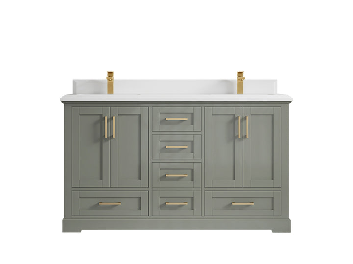 Boston 60 in. W x 22 in. D Double Sink Bathroom Vanity - photo 48