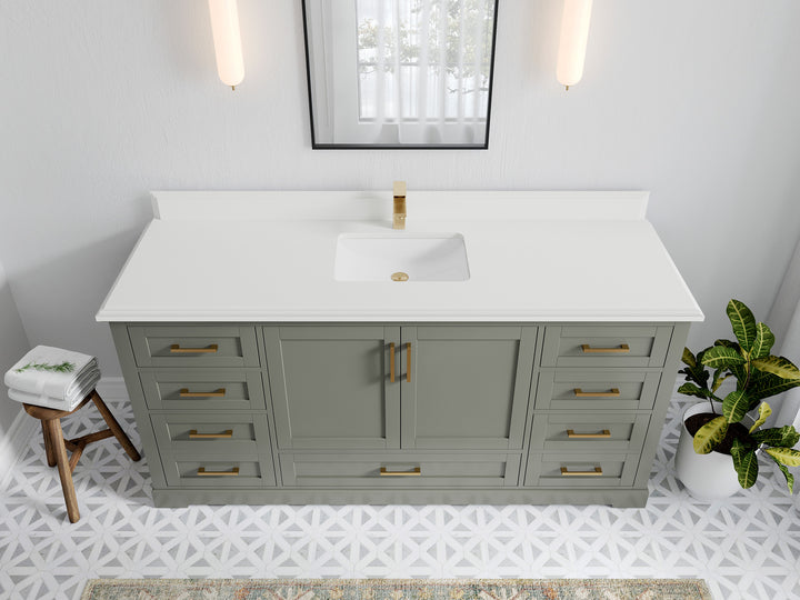 Boston 72 in. W x 22 in. D Single Sink Bathroom Vanity - photo 33