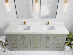 Boston 84 in. W x 22 in. D Double Sink Bathroom Vanity - photo 27