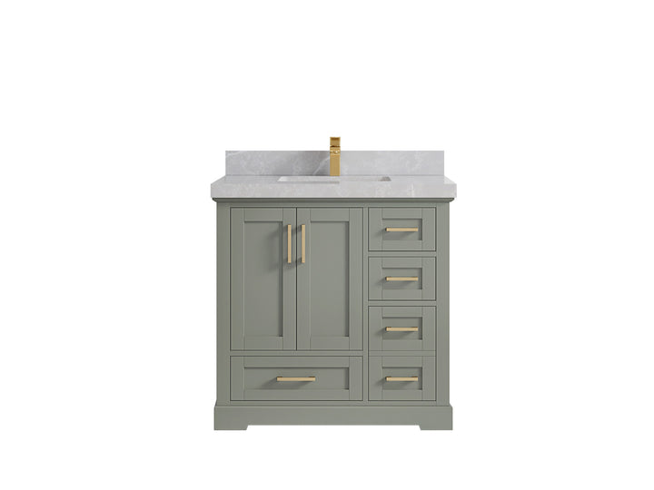 Boston 36 in. W x 22 in. D Center Sink Bathroom Vanity - photo 29