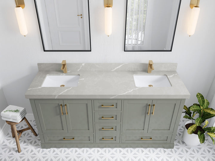 Boston 72 in. W x 22 in. D Double Sink Bathroom Vanity - photo 29