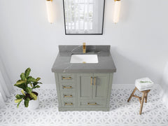 Boston 36 in. W x 22 in. D Center Sink Bathroom Vanity - photo 30