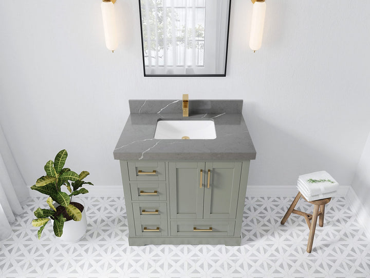 Boston 36" W x 22" D Center Sink Vanity for Modern Bathroom Spaces - photo 30