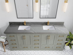 Boston 84 in. W x 22 in. D Double Sink Bathroom Vanity - photo 31