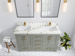 Boston 60 in. W x 22 in. D Double Sink Bathroom Vanity - photo 33